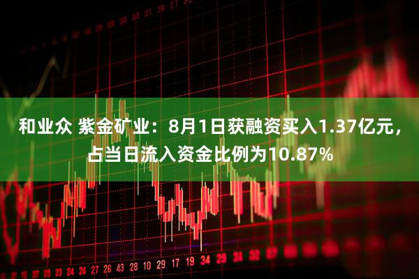 和业众 紫金矿业：8月1日获融资买入1.37亿元，占当日流入资金比例为10.87%
